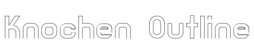 Knochen Outline Font Image