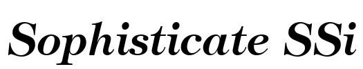 Sophisticate SSi Font Image