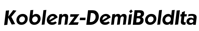 Koblenz-DemiBoldIta Font Image