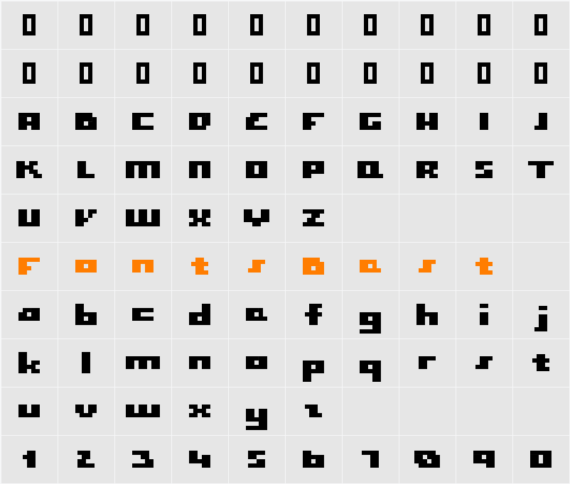 00Basix Character Map