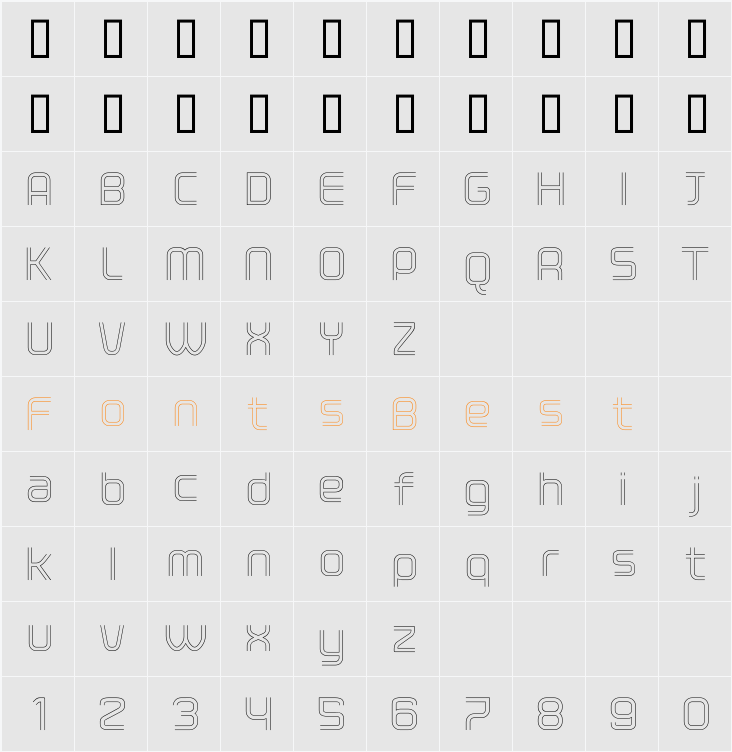ClickLight Character Map