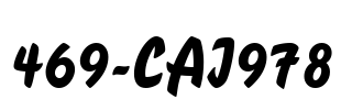 469-CAI978 Font Image