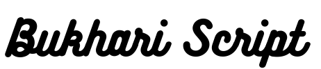 Bukhari Script Font Image