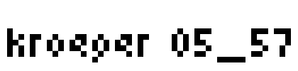 kroeger 05_57 Font Image