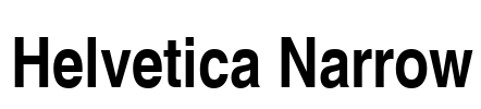 Helvetica Narrow