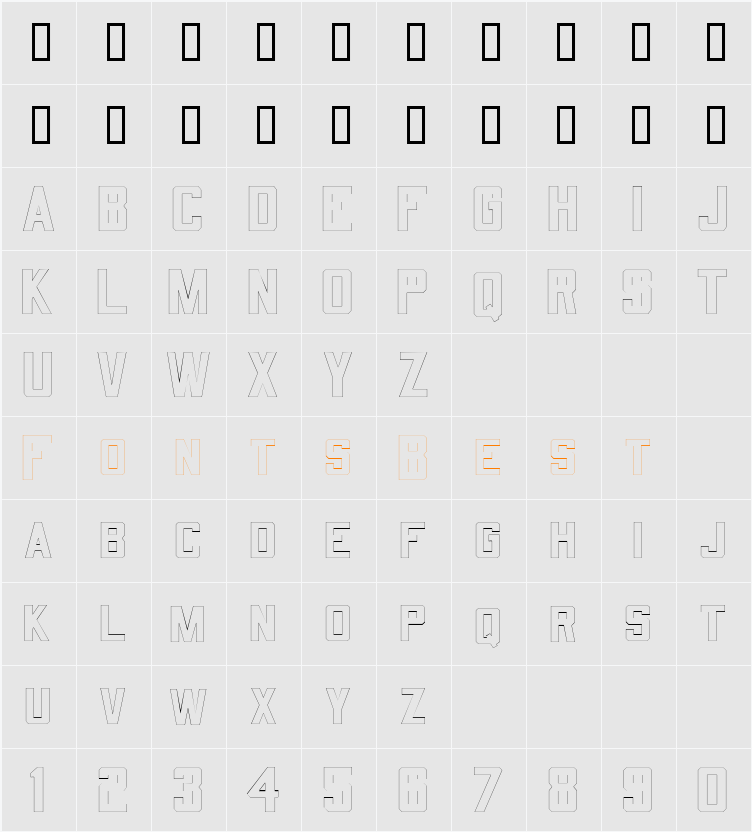 QuarterbackOutline Character Map