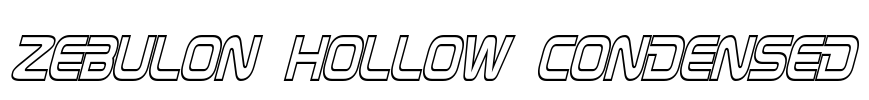 Zebulon Hollow Condensed Font Image