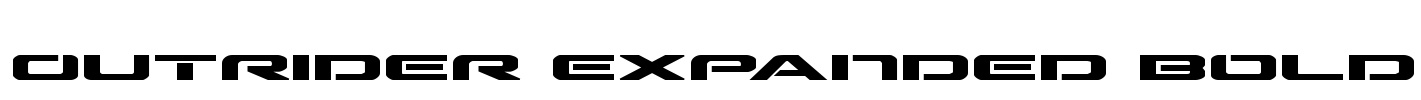 Outrider Expanded Bold Font Image