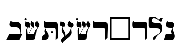 Hebrew-WSI Font Image