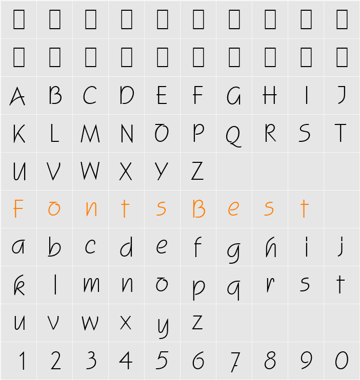 Script-S841 Character Map