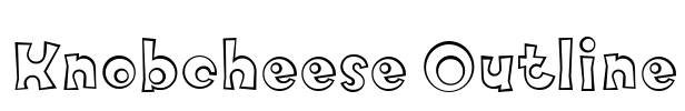 Knobcheese Outline Font Image