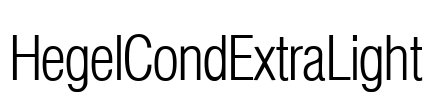 HegelCondExtraLight Font Image