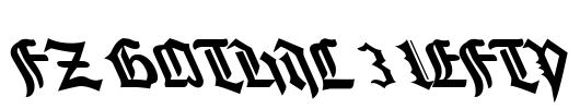 FZ GOTHIC 3 LEFTY Font Image
