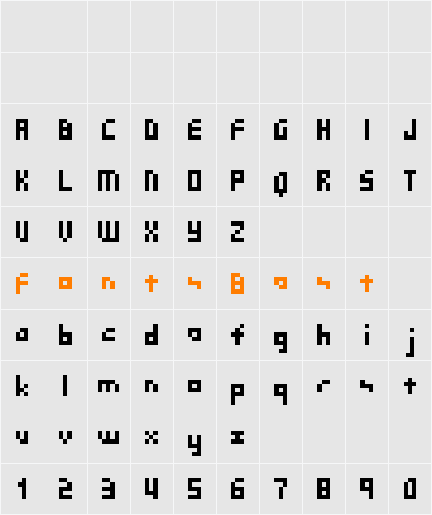 SG03 Character Map