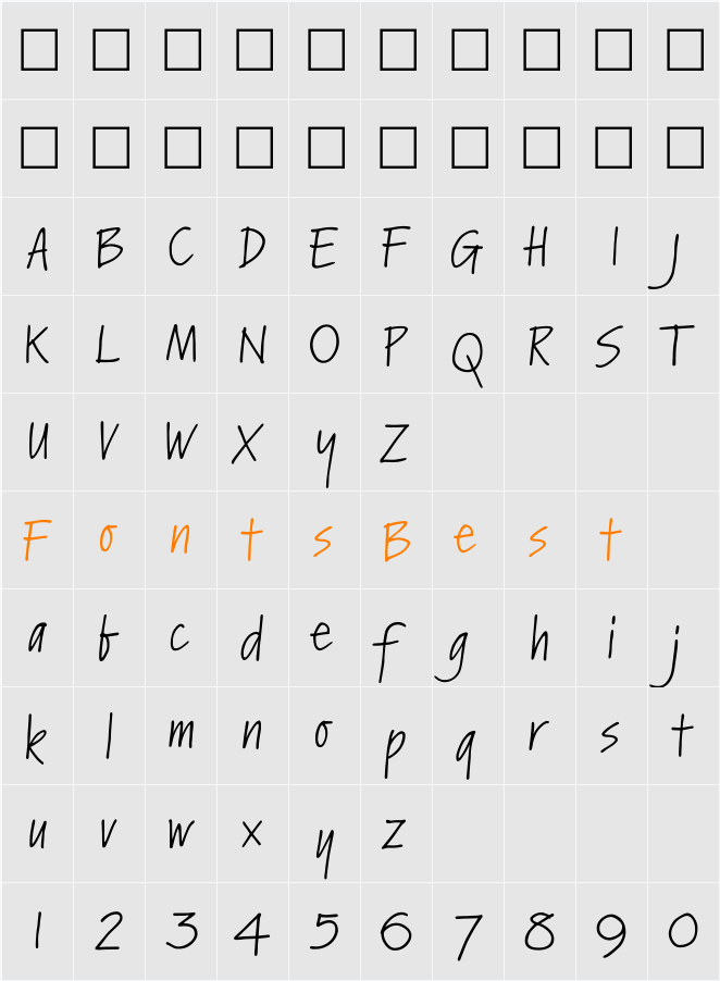 KremlinCTT Character Map