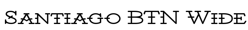 Santiago BTN Wide Font Image