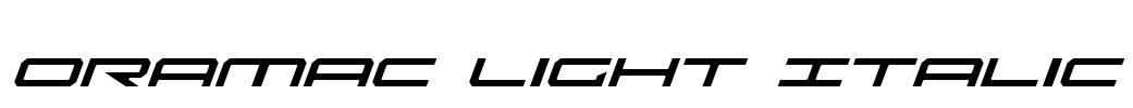 Oramac Light Italic Font Image