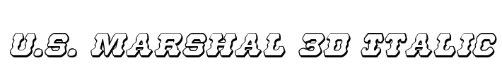 U.S. Marshal 3D Italic Font Image