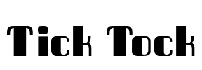 Tick Tock Font Image