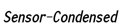Sensor-Condensed Font Image