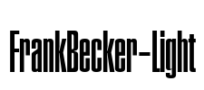 FrankBecker-Light Font Image