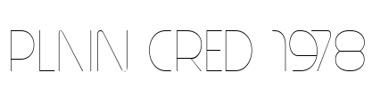 Plain Cred 1978 Font Image