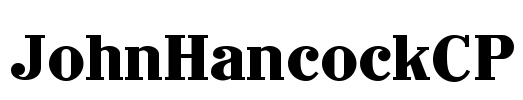 JohnHancockCP Font Image