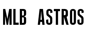MLB Astros Font Image
