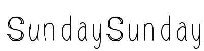 SundaySunday Font Image
