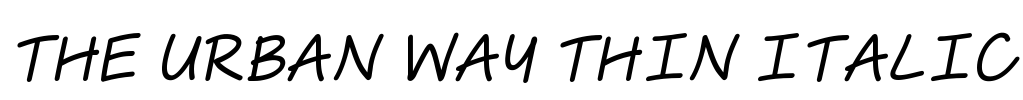 The Urban Way Thin Italic Font Image
