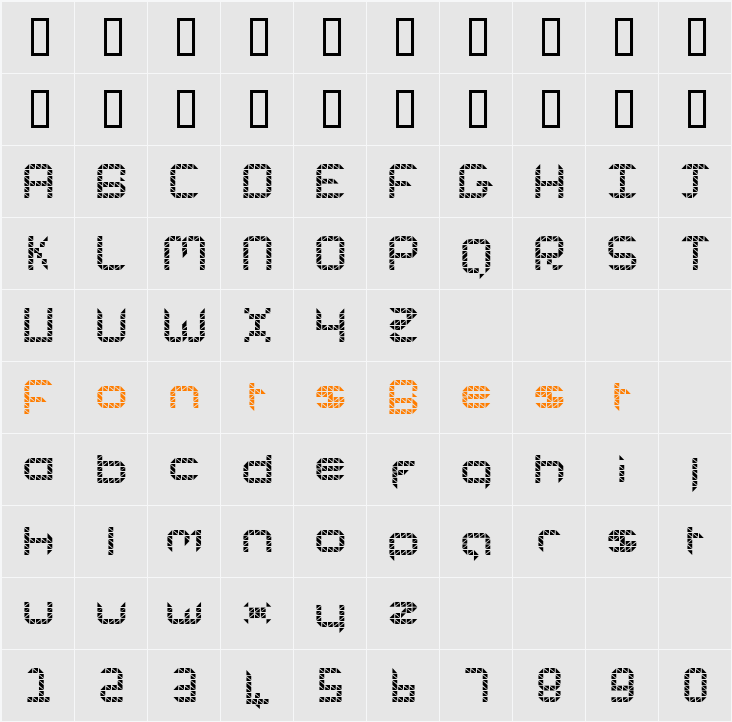 SidesAndCorners Character Map