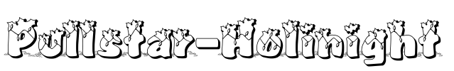 Pullstar-Holinight Font Image