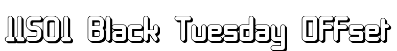 11S01 Black Tuesday Offset Font Image