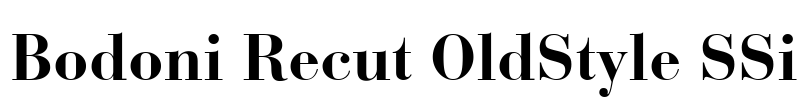 Bodoni Recut OldStyle SSi Font Image