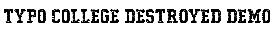 Typo College Destroyed Demo Font Image
