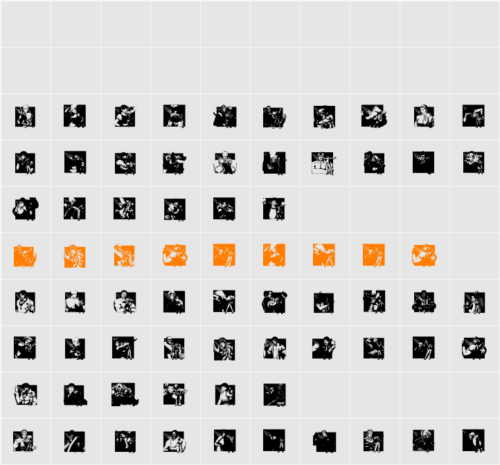 KOF Dingbats Character Map