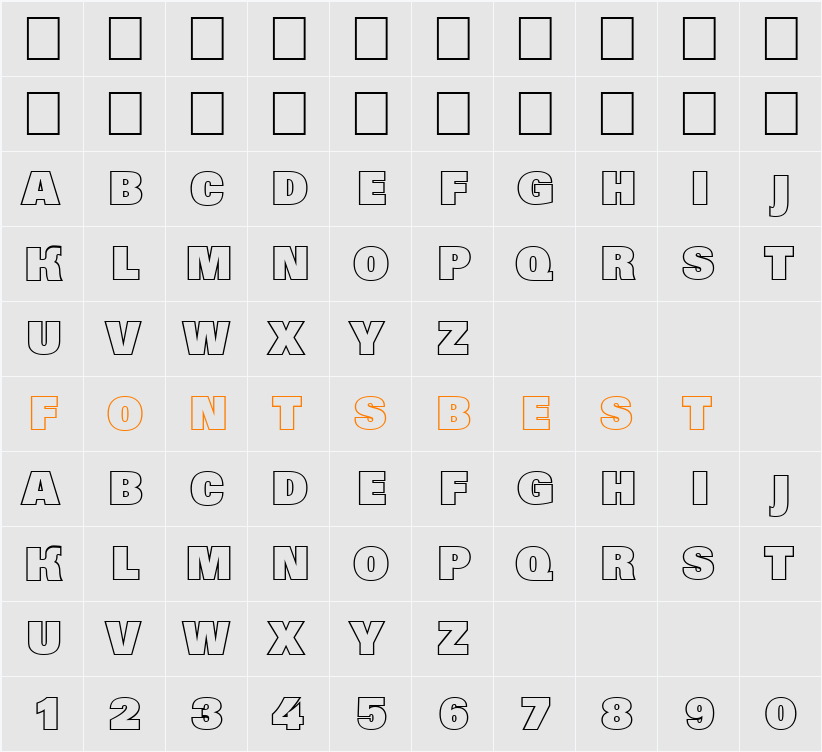 a_GroticTitulOtlHv Character Map