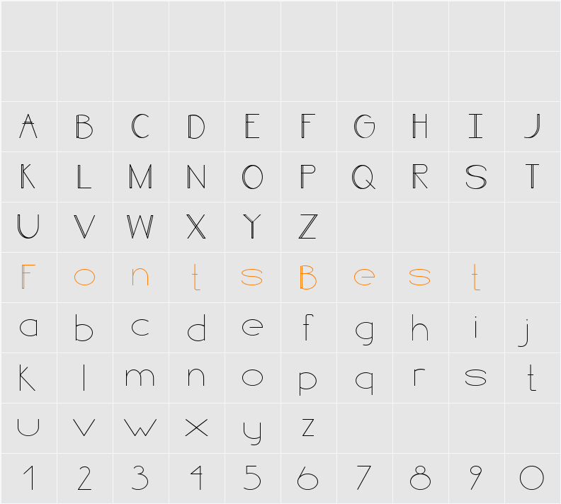 Line style Character Map