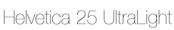 Helvetica 25 UltraLight