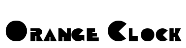 Orange Clock Font Image