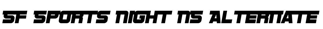 SF Sports Night NS Alternate Font Image