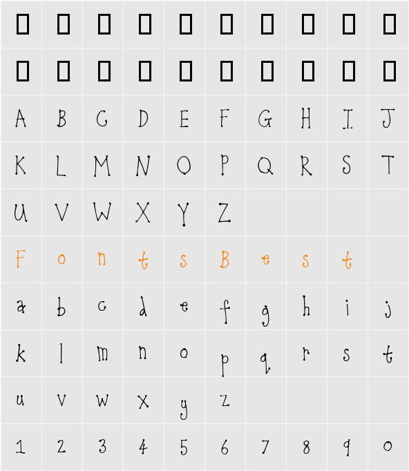 Katie Character Map