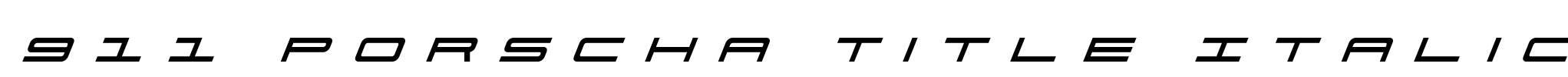 911 Porscha Title Italic