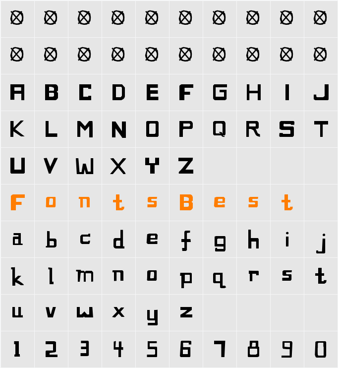 cocosfritos Character Map