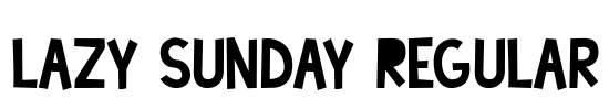 Lazy Sunday Regular Font Image