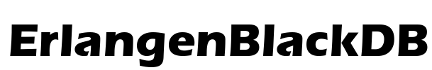 ErlangenBlackDB Font Image