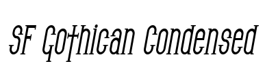 SF Gothican Condensed Font Image