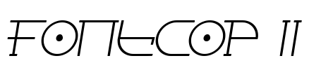Fontcop II Font Image