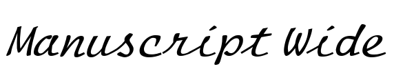 Manuscript Wide Font Image