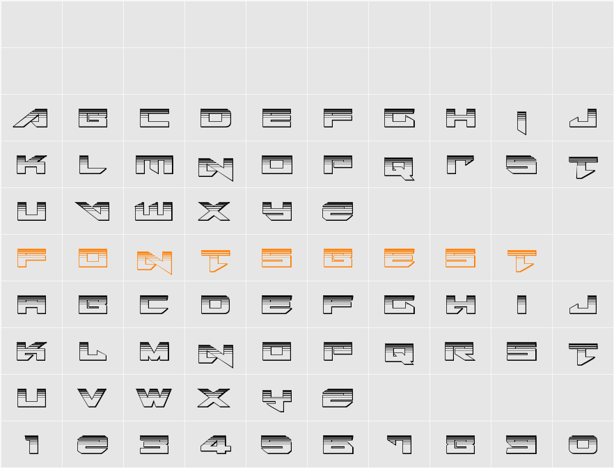 Tarrget Platinum Character Map